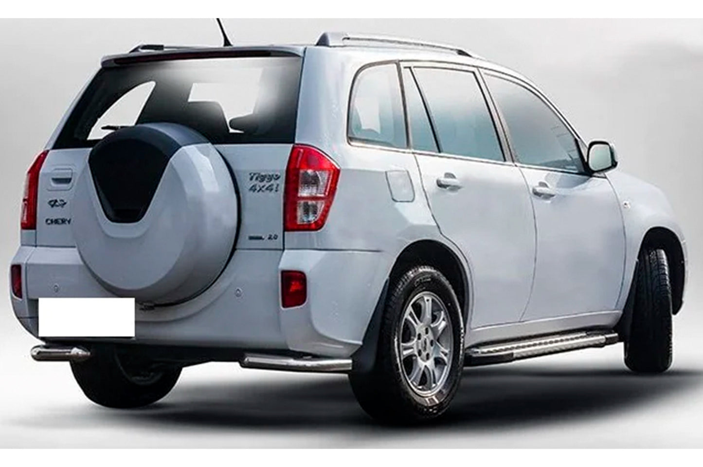 Rear Corner Bars AK003 (2 pcs, stainless steel) for Chery Tiggo 3 2005- - image 1