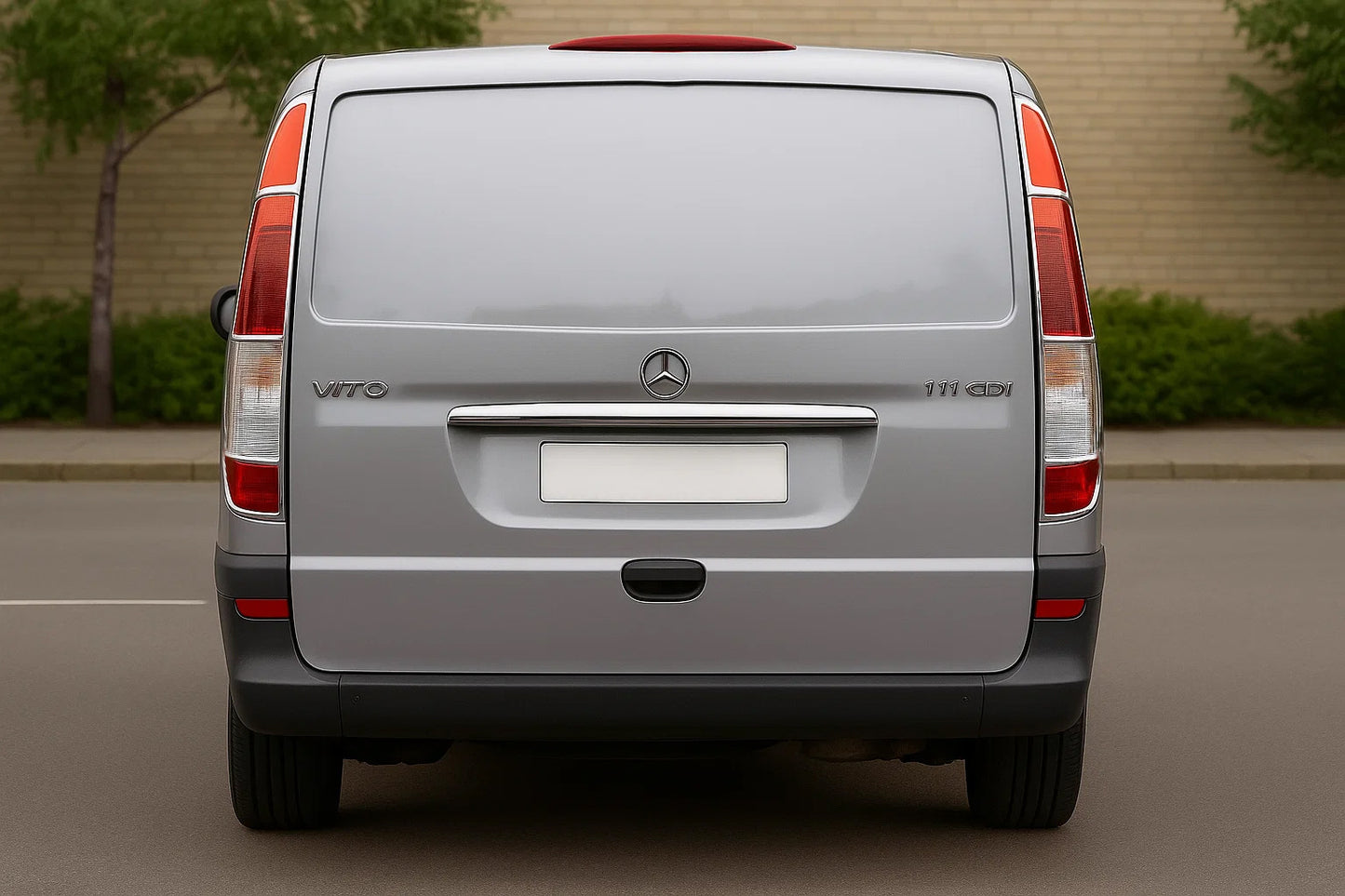 Chrome Tail Light Covers (2 pcs, Stainless Steel) for Mercedes Vito W639 2004-2014 - image 1