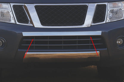 Stainless steel front bumper protector for Nissan Navara 2006-2015 - image 1
