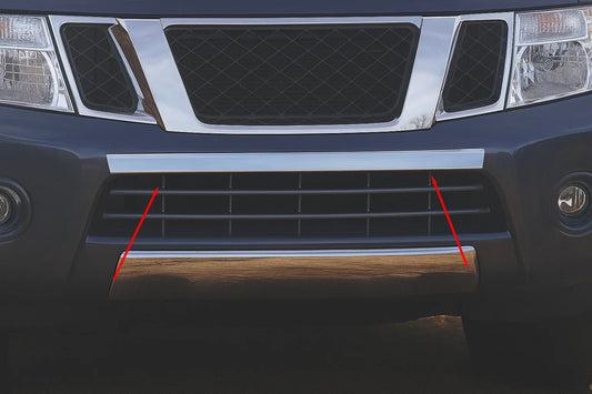 Stainless steel front bumper protector for Nissan Navara 2006-2015 - image 1