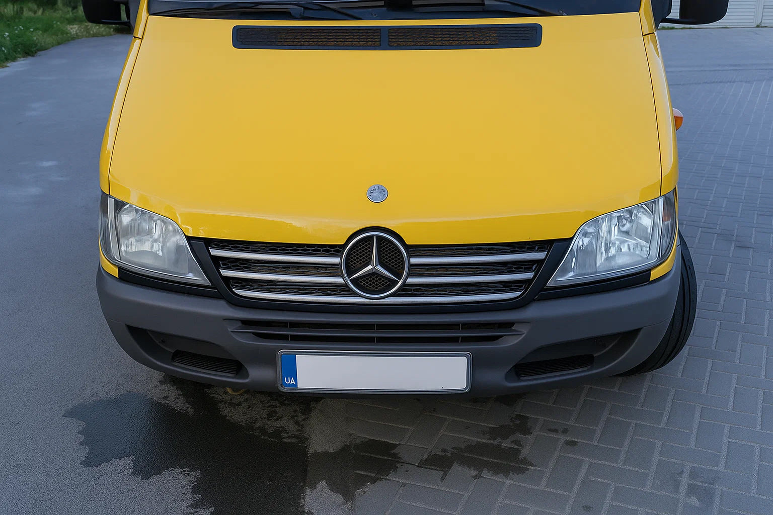 Chrome trim for radiator grille frame (2002-2006, 5 pcs, stainless steel) for Mercedes Sprinter W901/902/903/904/905 1995-2006 - image 3