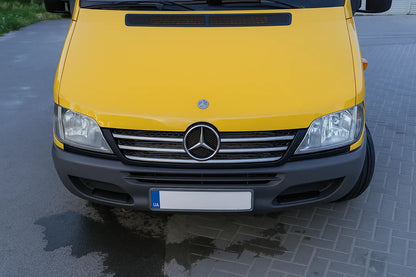 Chrome trim for radiator grille frame (2002-2006, 5 pcs, stainless steel) for Mercedes Sprinter W901/902/903/904/905 1995-2006 - image 3