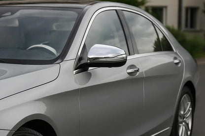 Mirror Covers (2 pcs, Stainless Steel) for Mercedes S-сlass W222 2013-2020 - image 1