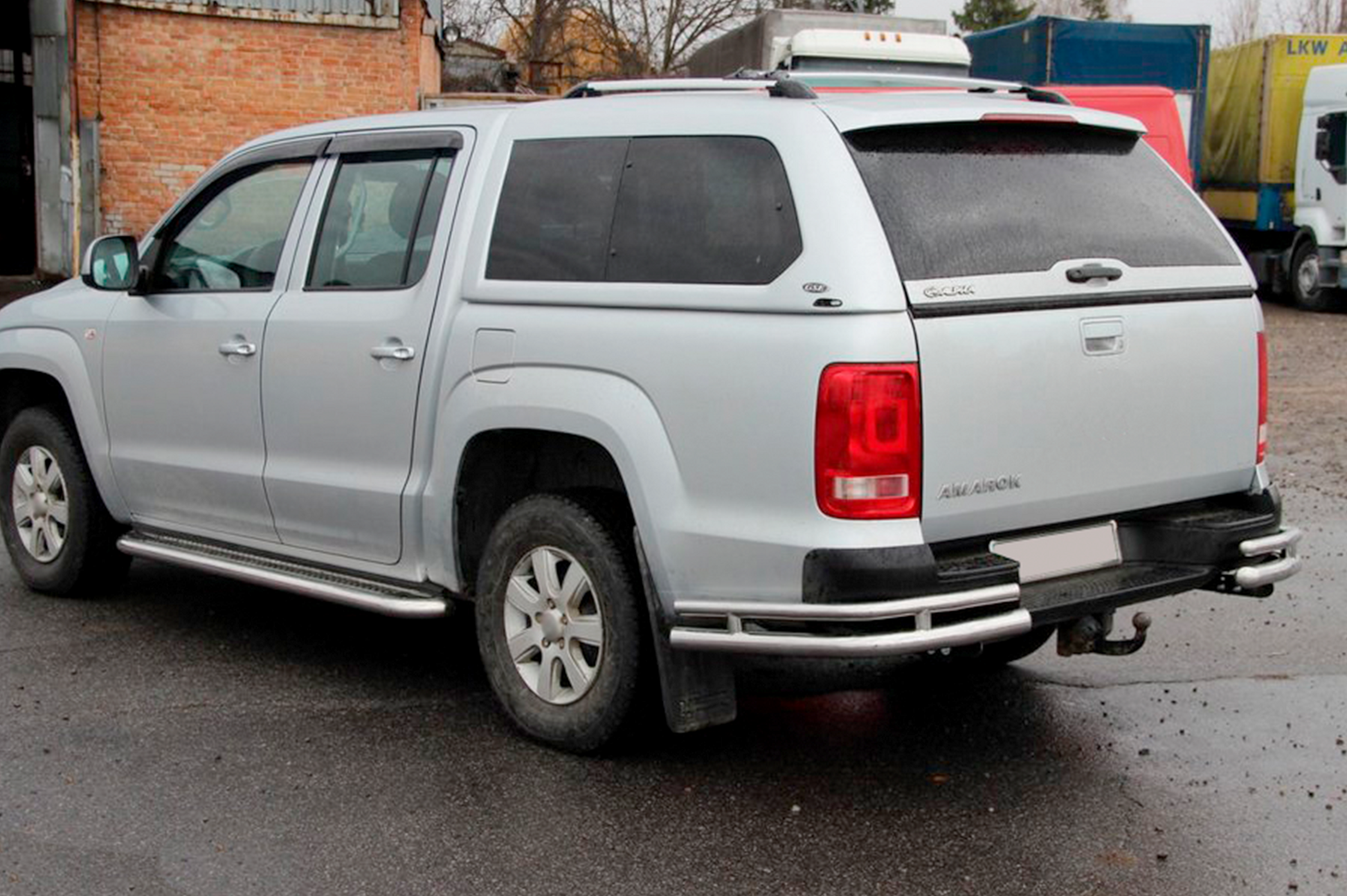 Rear Corner Bars AK003-Double (2 pcs, stainless steel) for Volkswagen Amarok 2010-2022 - image 5
