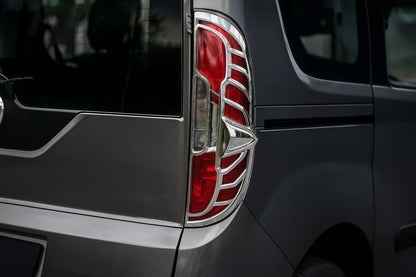 Chrome Tail Light Covers (2015↗, 2 pcs, plastic) for Fiat Doblo II 2010-2022 - image 1