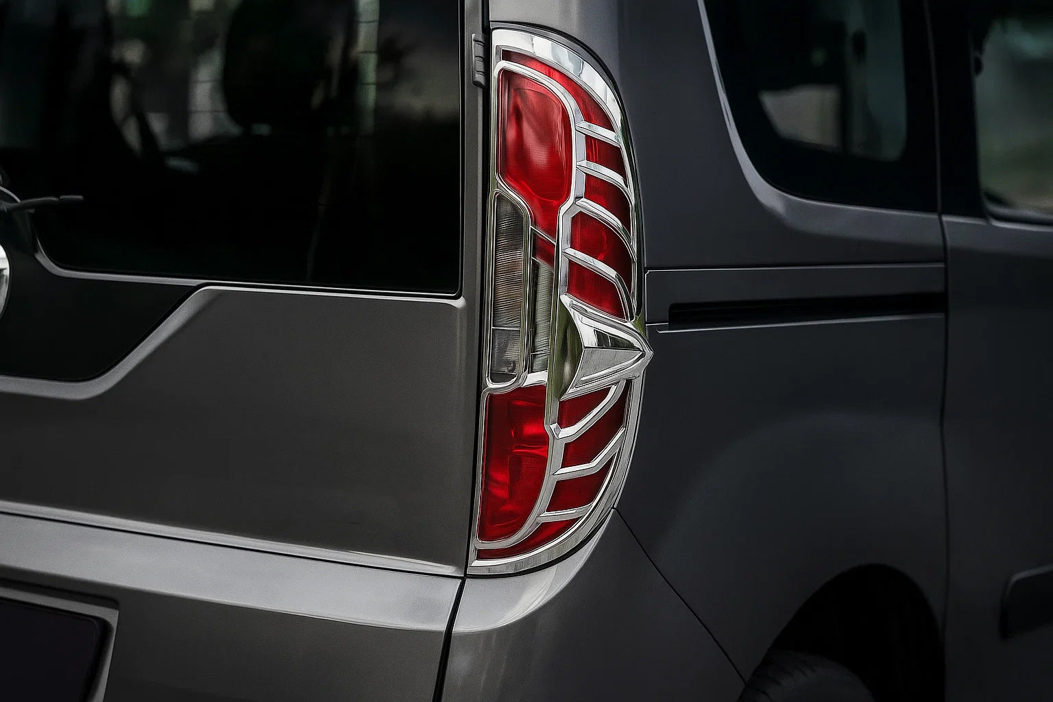 Chrome Tail Light Trim (2015↗, 2 pcs, plastic) for Opel Combo 2012-2018 - image 1