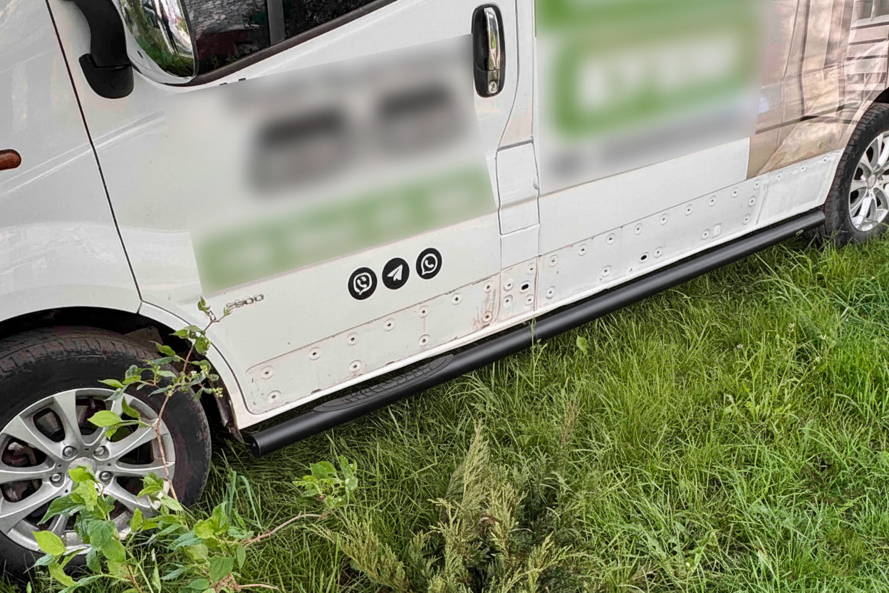 Side Bars BB002 Black (2 pcs, Stainless Steel) for Opel Vivaro 2015-2019 - image 7