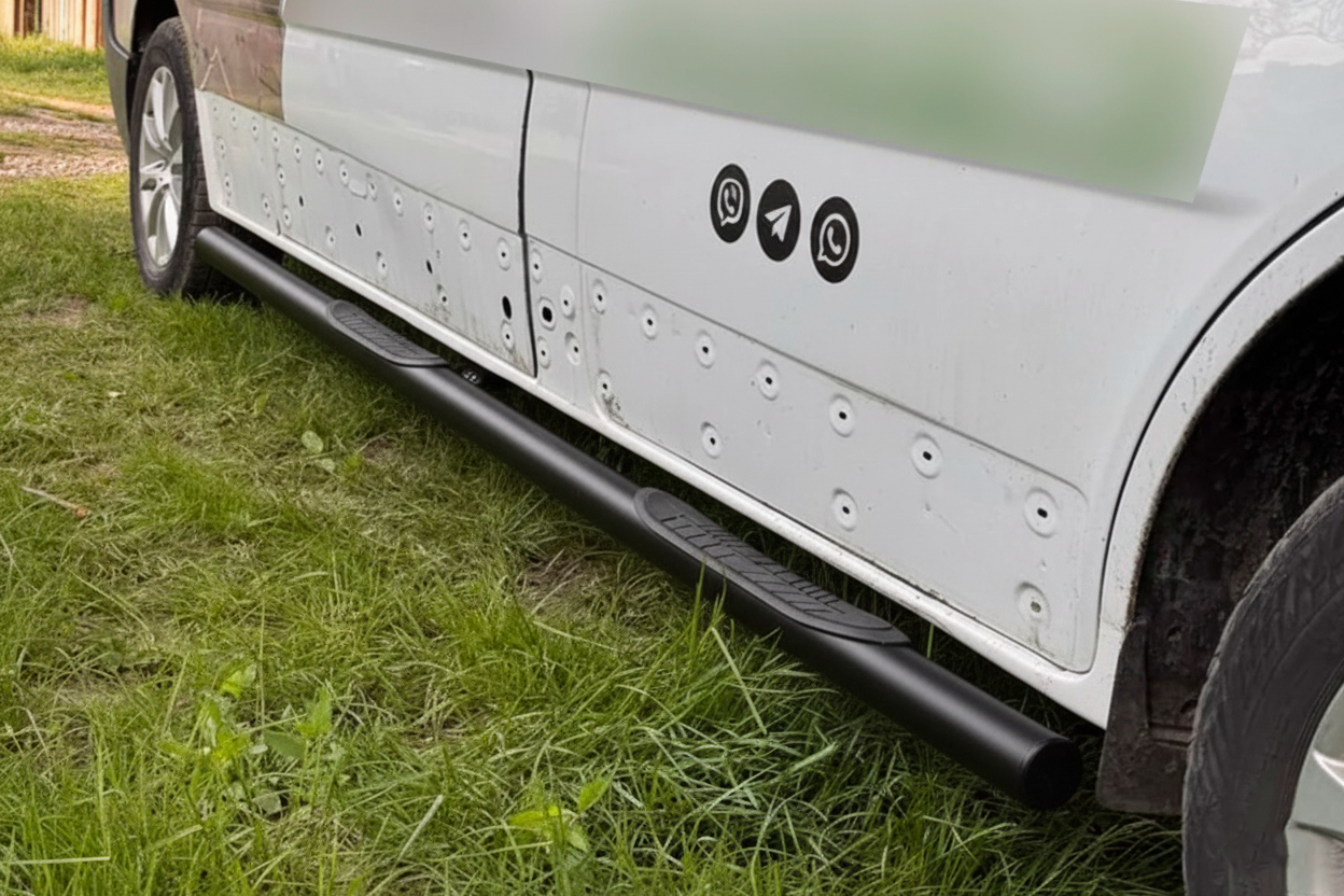 Side Bars BB002 Black (2 pcs, Stainless Steel) for Nissan Primastar 2002-2014 - image 7