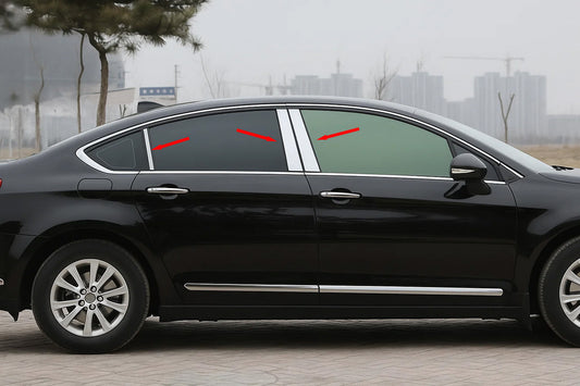 Stainless Steel Door Pillar Trim (6 pcs) for Citroen C-5 2008-2017 - image 1