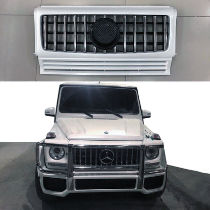 Front grille (GT, with chrome stripes) for Mercedes G class W463 1990-2018 - image 3