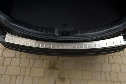 Rear bumper protector Libao (2013-2016, stainless steel) for Toyota Rav 4 2013-2018 - image 1