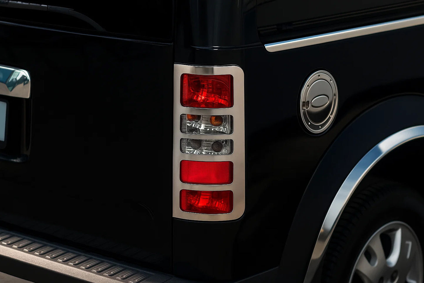 Chrome Tail Light Covers Version No.3 (2 pcs, Stainless Steel) for Ford Connect 2010-2013 - image 3