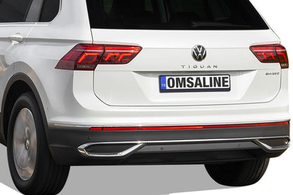 Covers imitating exhaust nozzles 2020+ (3 pcs, stainless steel) for Volkswagen Tiguan 2016-2023 - image 1