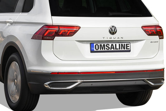 Covers imitating exhaust nozzles 2020+ (3 pcs, stainless steel) for Volkswagen Tiguan 2016-2023 - image 1