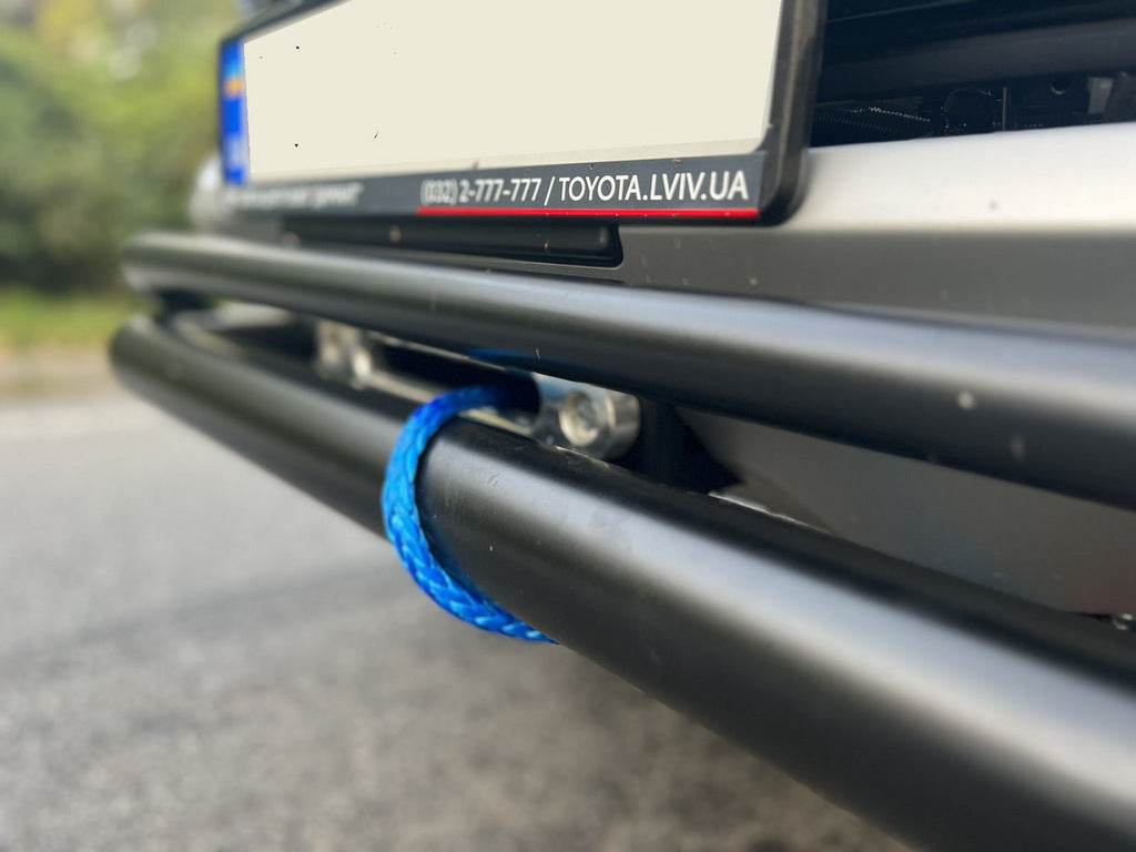 Double front mustache Vegas (2015-2020, black, 76mm) for Toyota Hilux 2015↗ - Reelken Auto