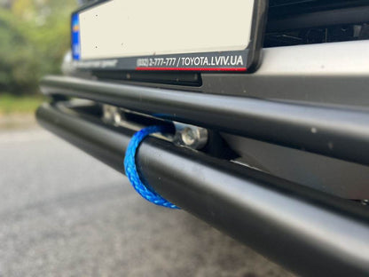 Double front mustache Vegas (2015-2020, black, 76mm) for Toyota Hilux 2015↗ - Reelken Auto