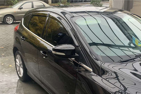 Bottom edging of glass (8 pieces, stainless steel) for Ford Focus III 2011-2017 - image 1