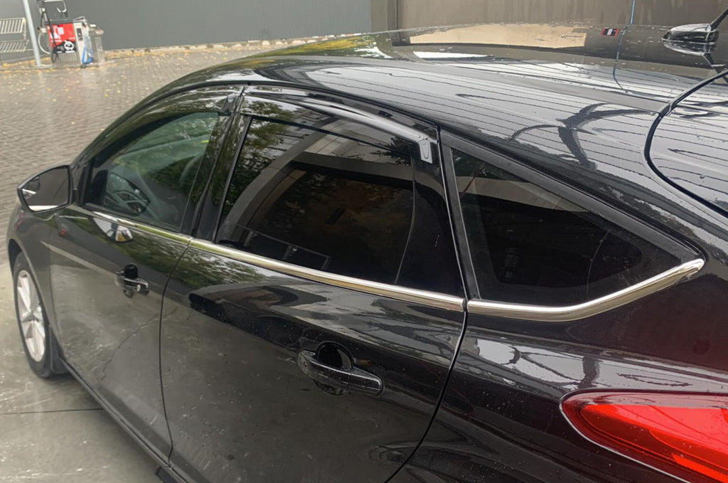 Bottom edging of glass (8 pieces, stainless steel) for Ford Focus III 2011-2017 - image 3