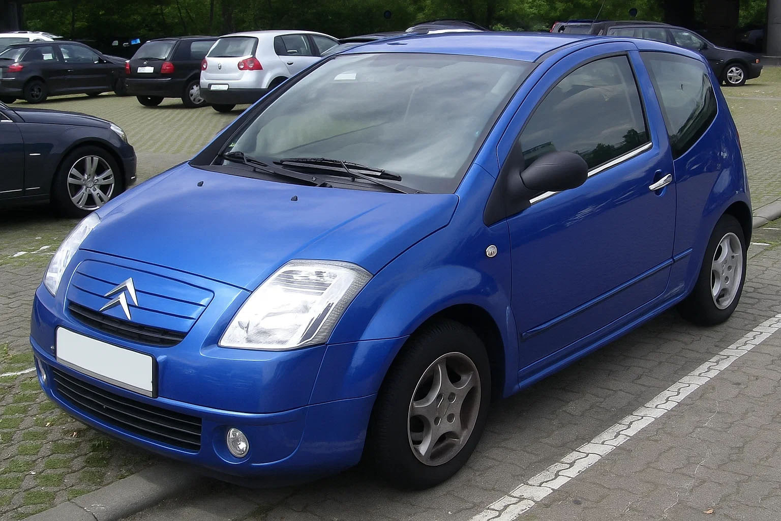 Exterior window trim (2 pcs, stainless steel) for Citroen C-2 2003-2009 - image 1