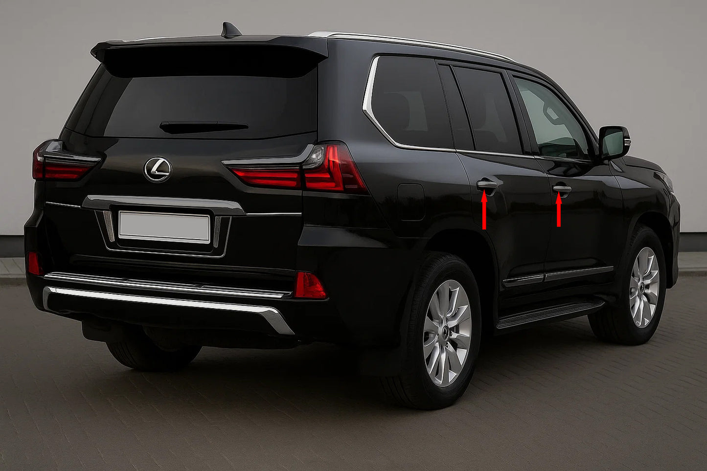 Chrome Door Handle Covers BlackEdition (for 2016+) for Lexus LX570/450d 2008-2022 - image 2