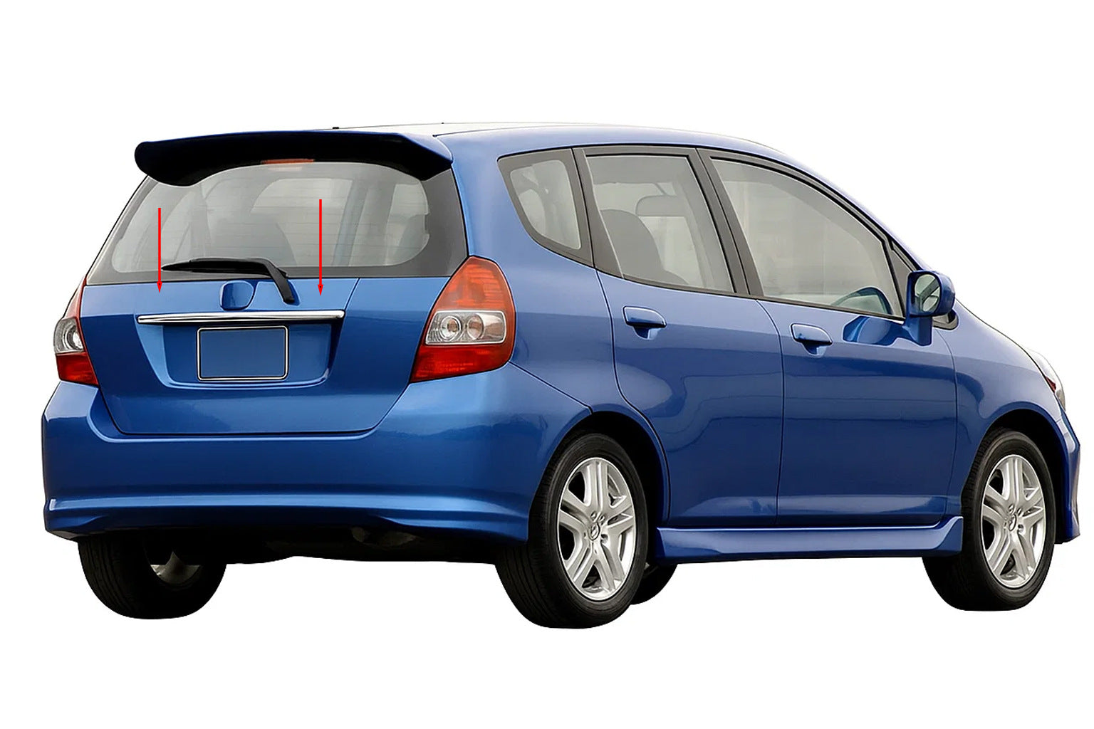 Chrome trim above license plate (stainless steel) for Honda FIT/Jazz 2002-2008 - image 1