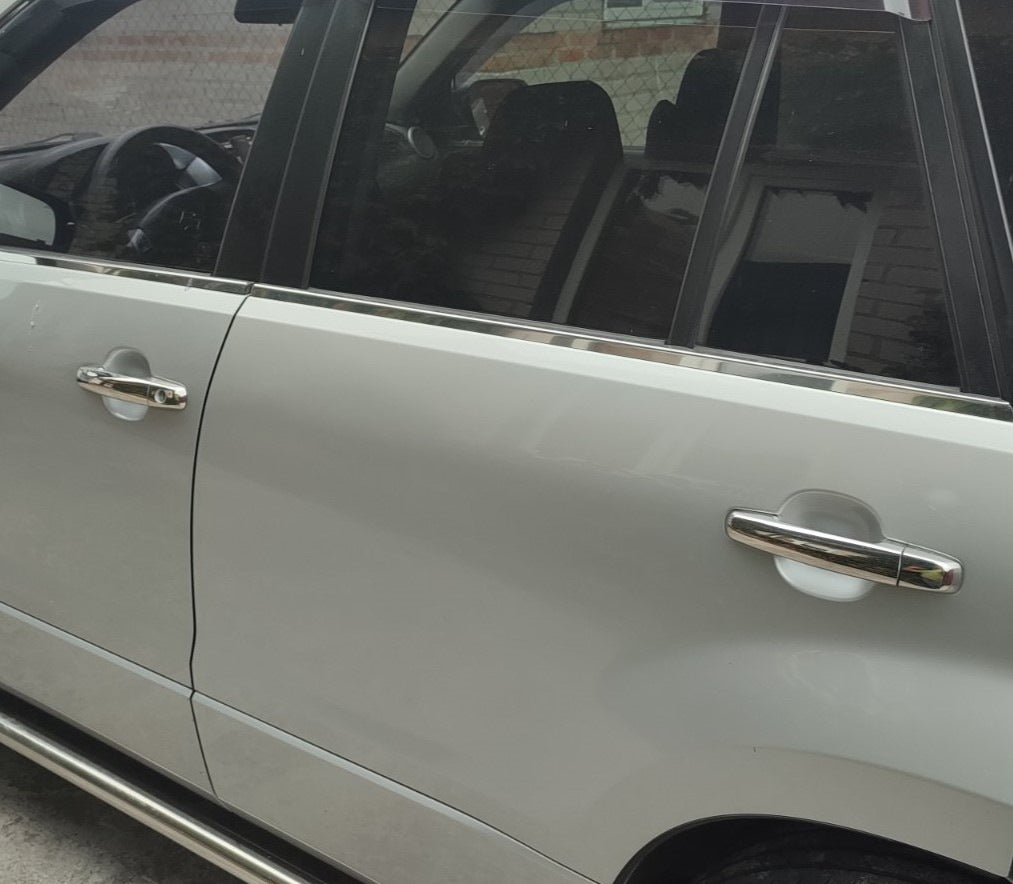 Chrome Door Handle Covers (5 pcs, Stainless Steel, without Sensor) for Suzuki Grand Vitara 2005-2017 - image 1