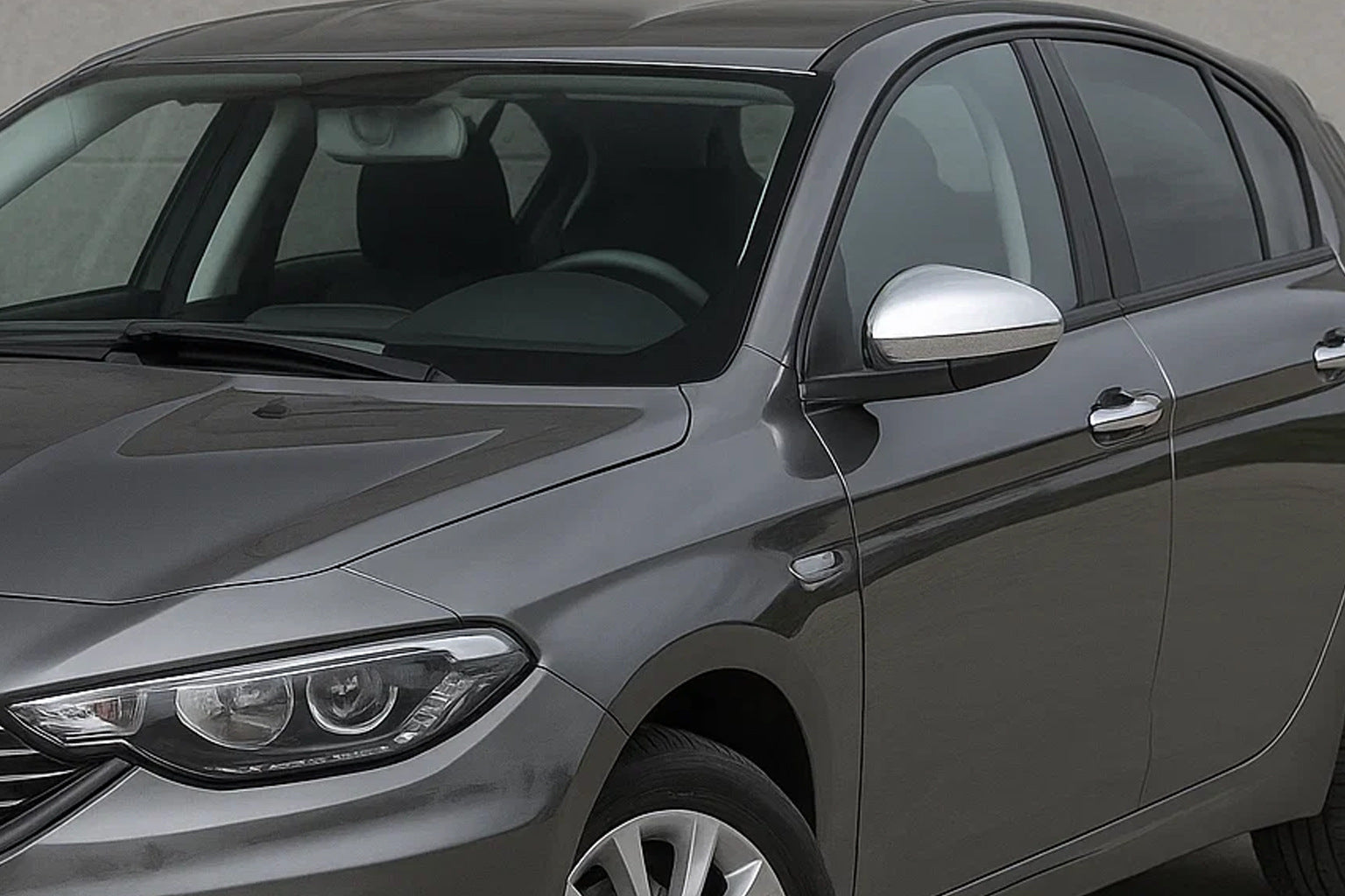 Chrome Mirror Covers (2 pcs, Stainless Steel) for Fiat Tipo 2016- - image 1