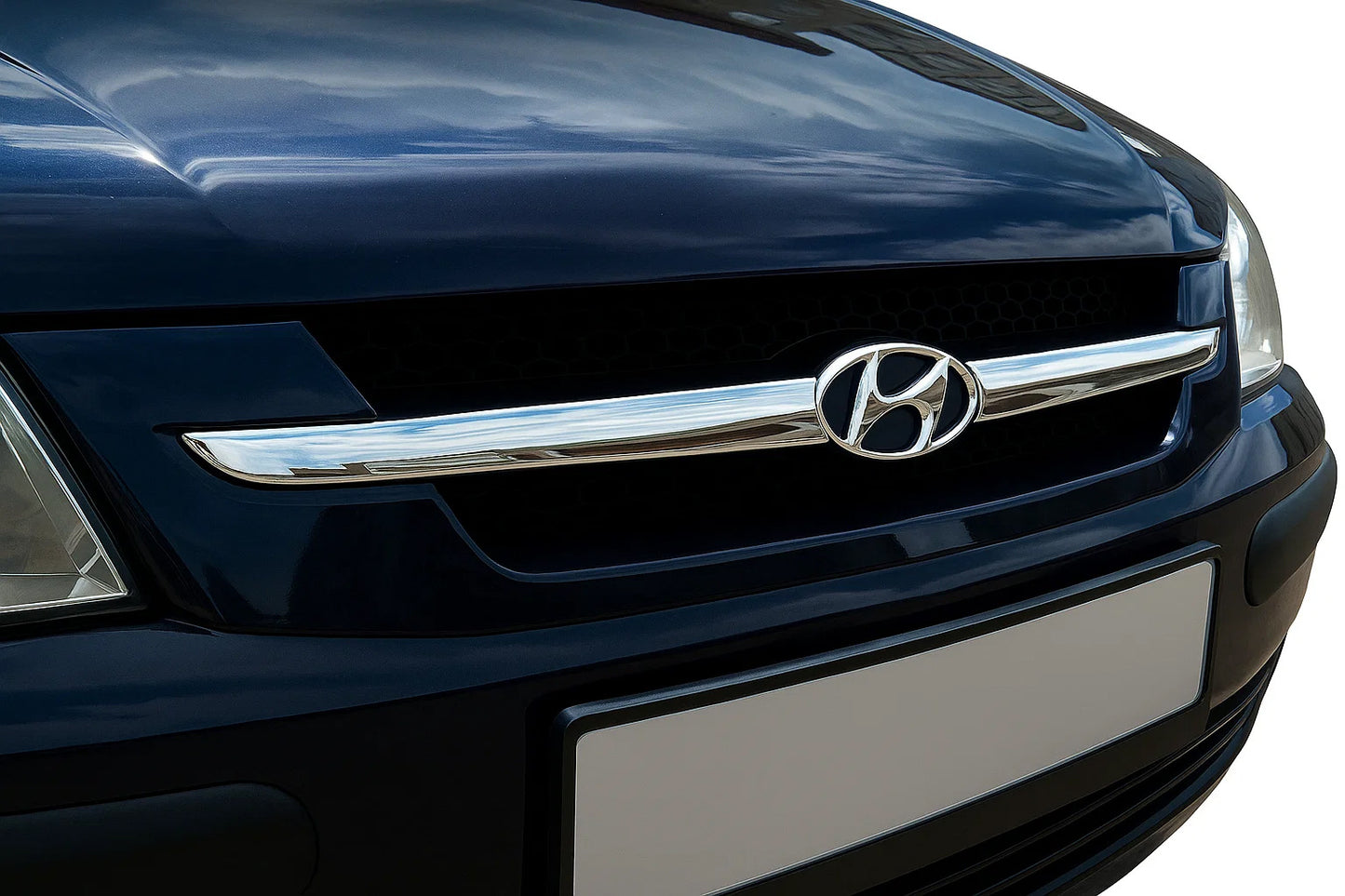 Chrome Grille Covers (2 pcs, Stainless Steel) for Hyundai Getz 2002- - image 1