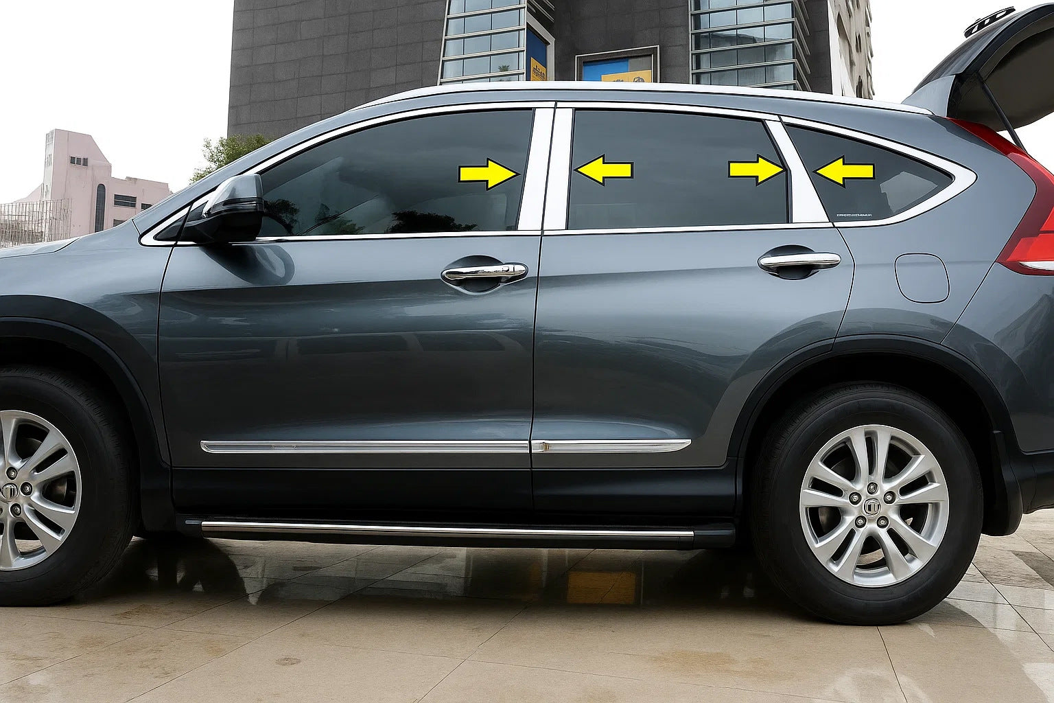 Stainless Steel Door Pillar Trim (6 pcs) for Honda CRV 2012-2016 - image 1