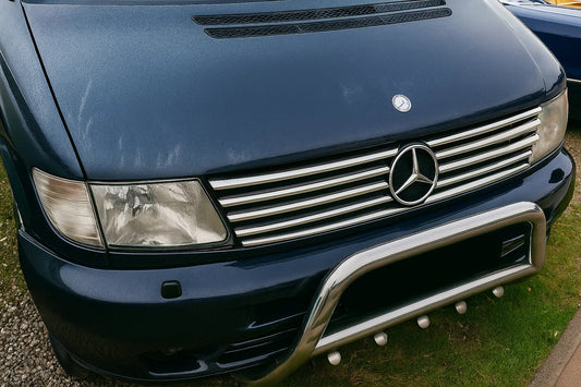 Chrome Grille Covers (V-class, Stainless Steel) for Mercedes Vito W638 1996-2003 - image 1