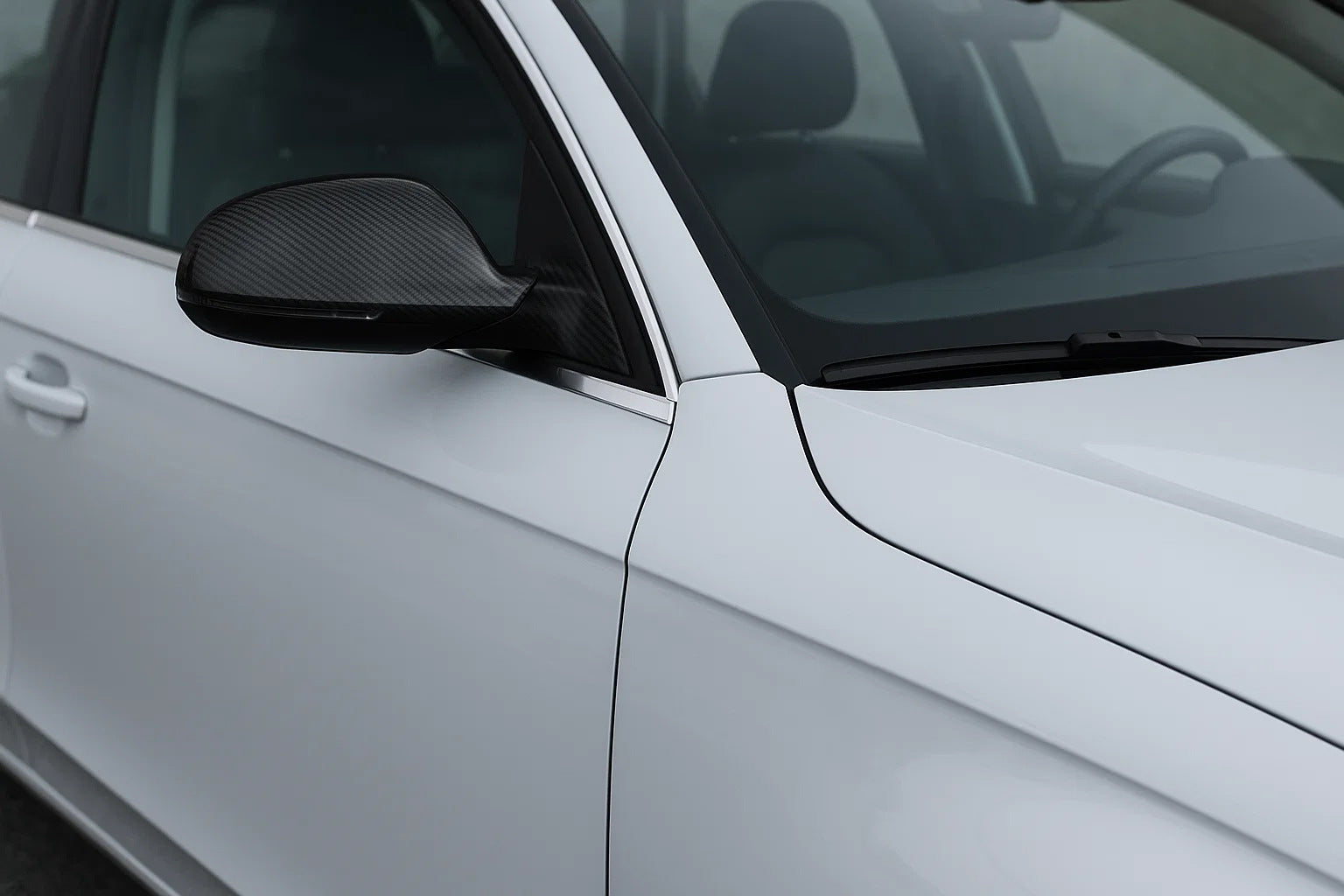 Mirror Covers 2010-2015 (2pcs, Real Carbon) for Audi A4 B8 2007-2015 - image 2