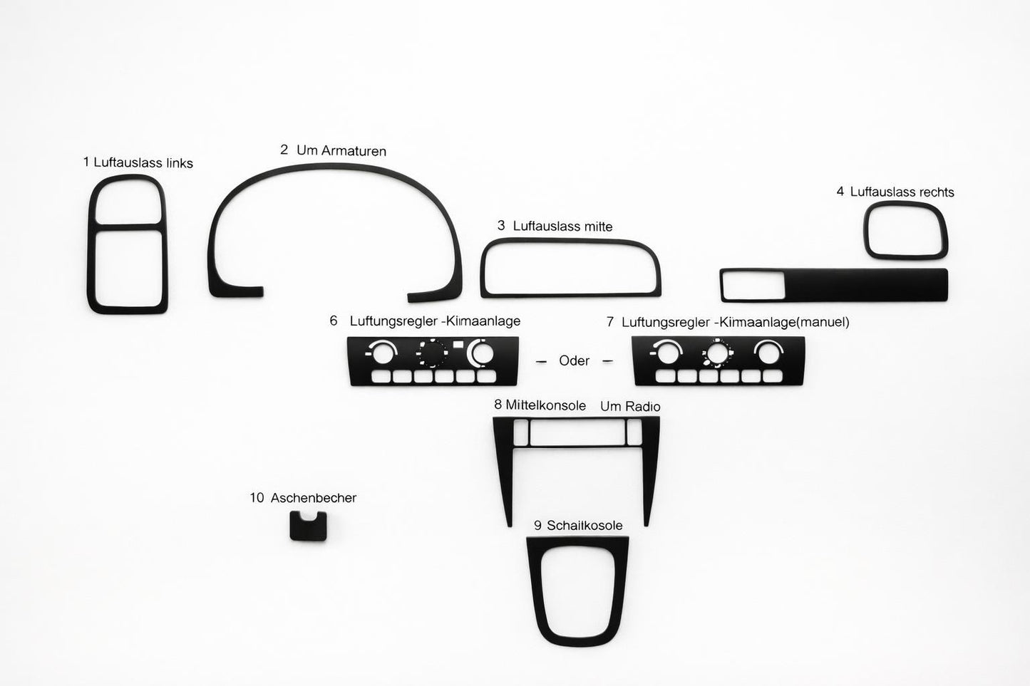 Dashboard Trim Covers (2000-2004) for Volvo S40 1995-2004 - image 1