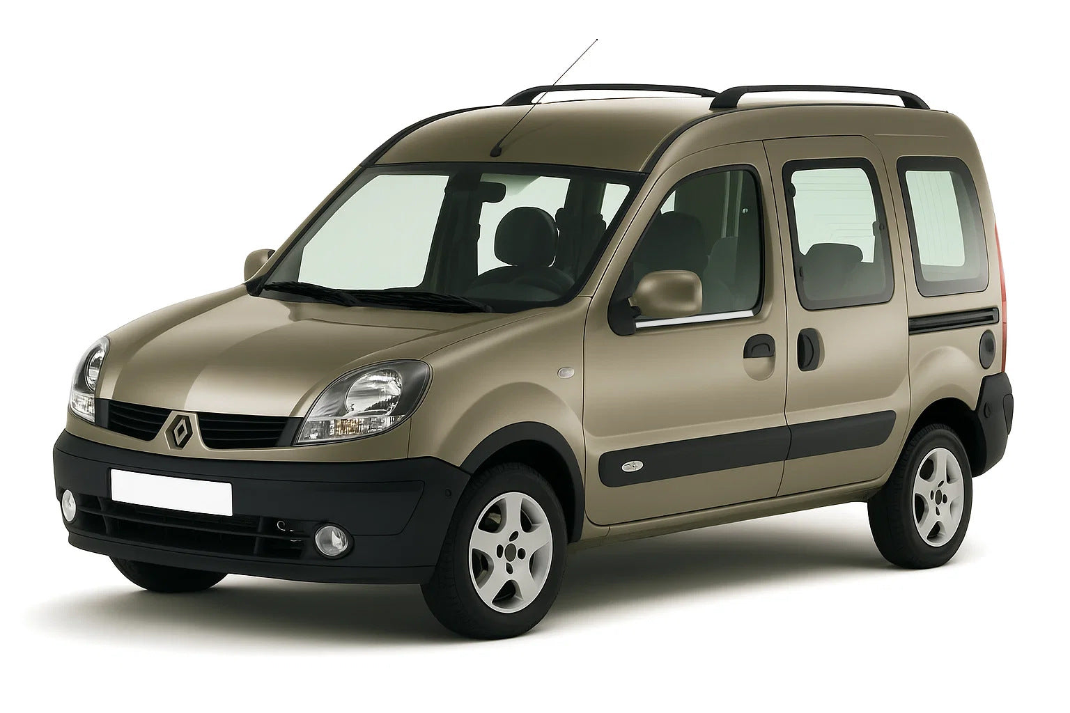 Exterior window trim (2 pcs, stainless steel) for Renault Kangoo 1998-2008 - image 1