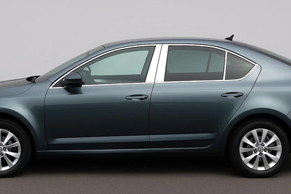 Stainless Steel Door Pillar Trim (6 pcs) for Skoda Octavia III A7 2013-2019 - image 1