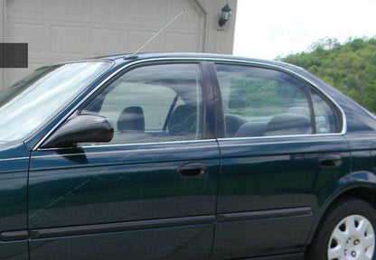 External edging of windows (4 pcs., stainless steel) for Honda Civic 1995-2001 - Reelken Auto