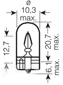 Indicator Bulb Osram 2845 W5W 24V W2.1X9.5D - image 2