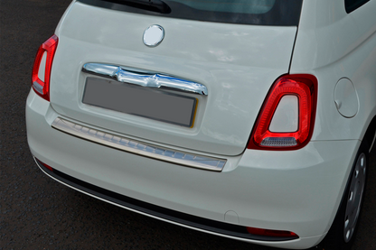 Rear bumper protector 3D/Cabrio (OmsaLine, stainless steel) for Fiat 500/500L 2013-2022 - image 1