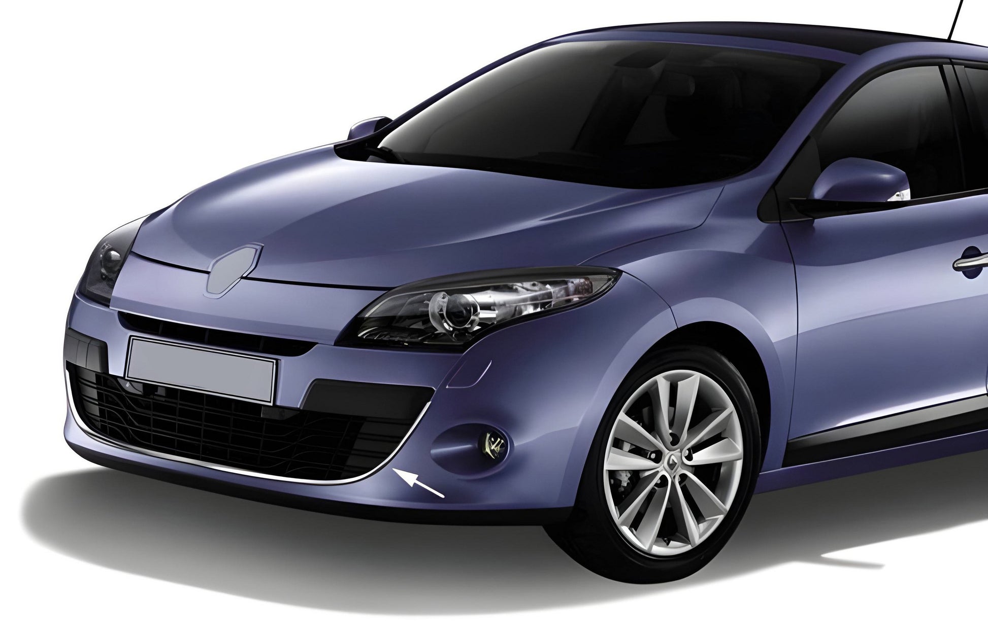 Front bumper protector 2013-2016 (HB, stainless steel) for Renault Megane III 2009-2016 - image 1