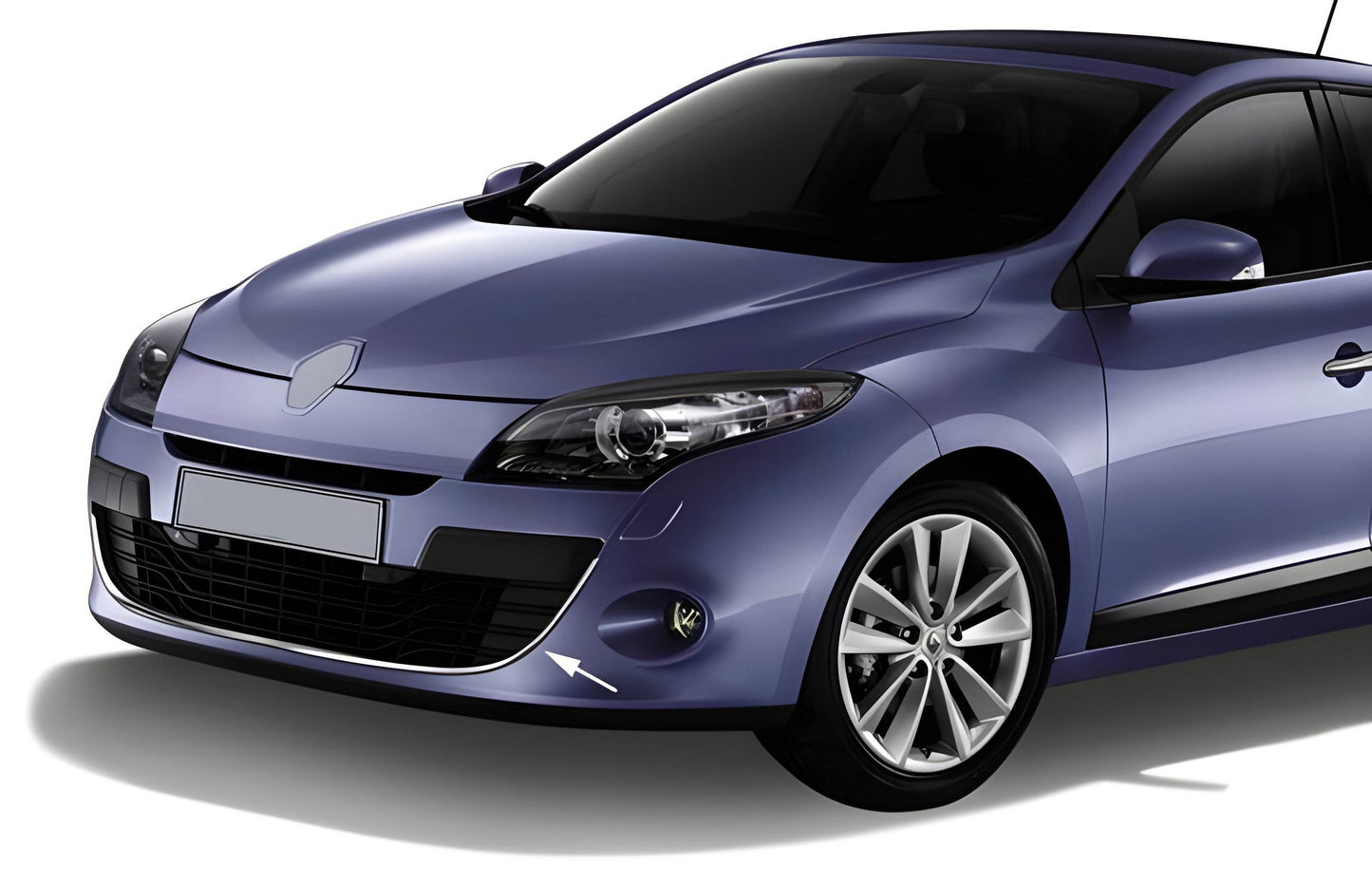 Front bumper protector 2013-2016 (HB, stainless steel) for Renault Megane III 2009-2016 - image 1