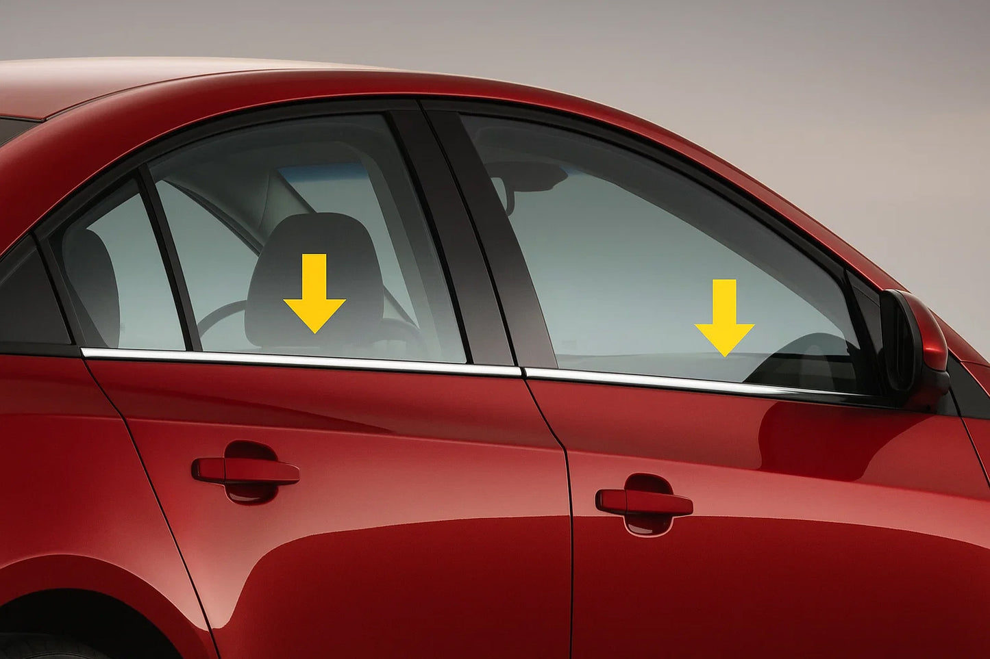 Exterior Window Trim Stainless Steel (Sedan, 4 pcs) for Renault Symbol 1999-2008 - image 1