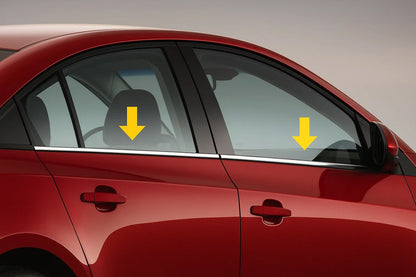 Exterior Window Trim Stainless Steel (Sedan, 4 pcs) for Renault Symbol 1999-2008 - image 1