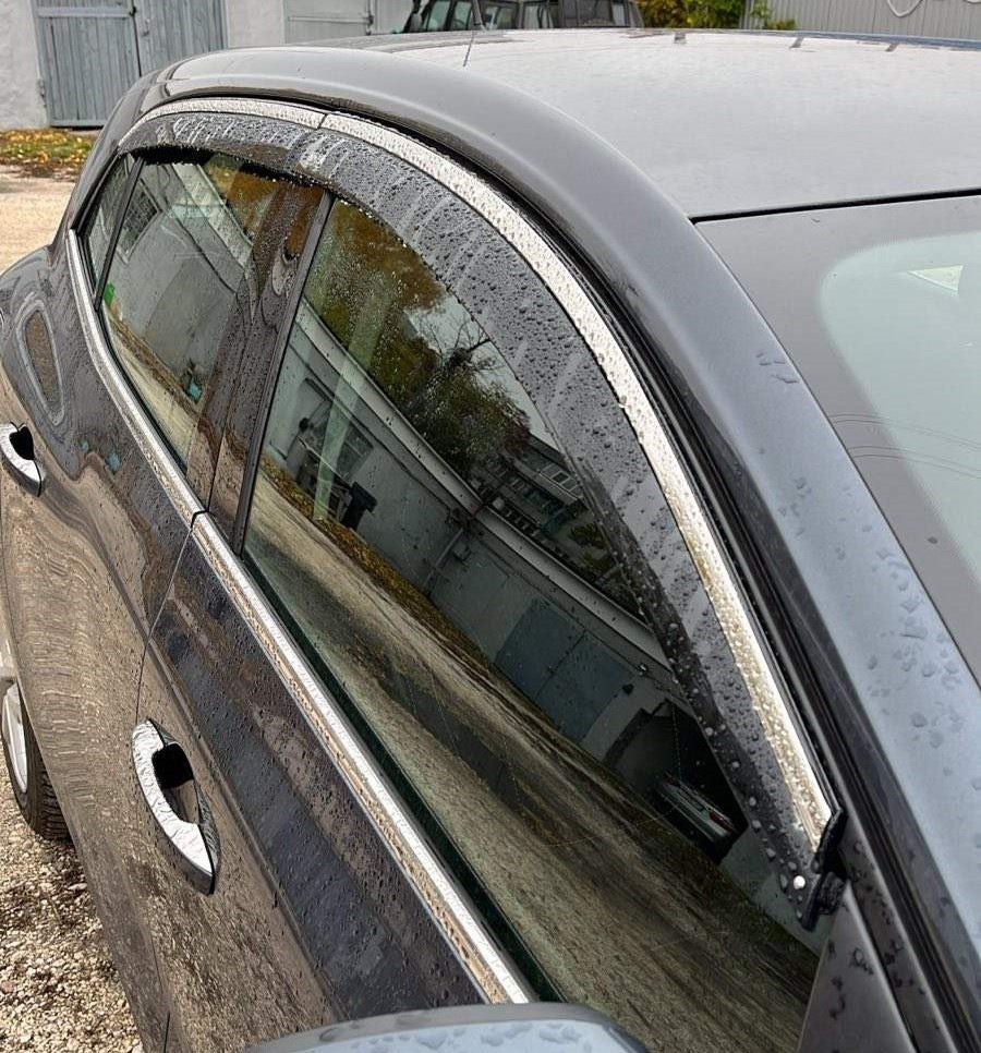 Window Deflectors with Chrome Trim HB (4 pcs, Niken) for Renault Megane IV 2016-2025 - image 1