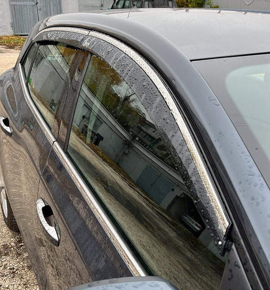 Window Deflectors with Chrome Trim HB (4 pcs, Niken) for Renault Megane IV 2016-2025 - image 1