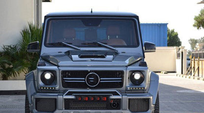 Headlight covers with LED (6 diodes, set) for Mercedes G сlass W463 1990-2018 - image 6