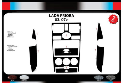 Dashboard Trim Covers (Meric) for Lada Priora 2007-2018 - image 2