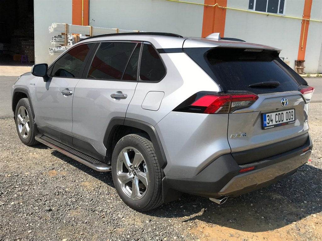Maydos V2 side sills (2 pcs., aluminum with stainless steel) for Toyota Rav 4 2019- - Reelken Auto