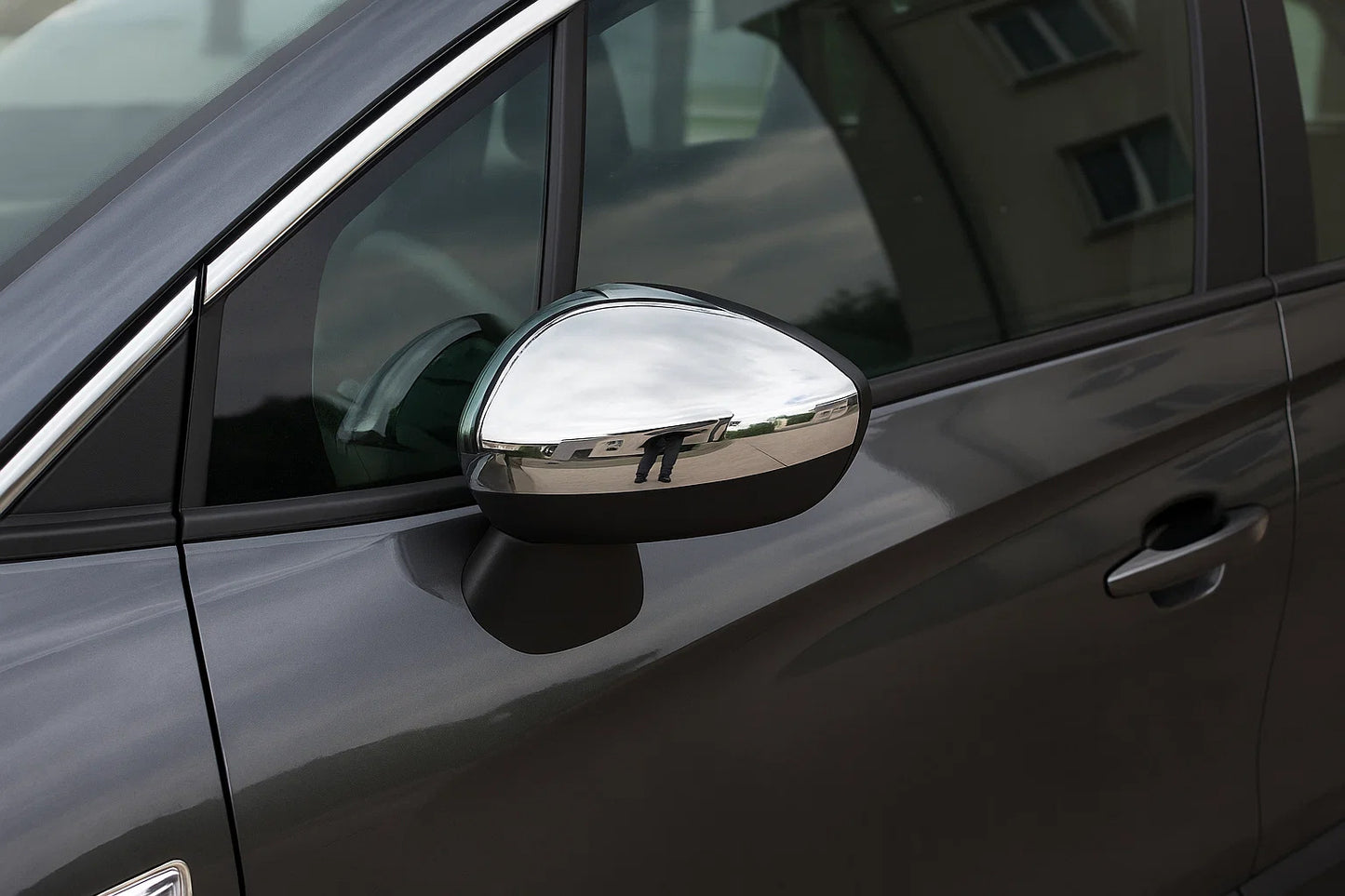 Mirror Covers (2 pcs, Stainless Steel) for Citroen C-3 2009-2016 - image 7