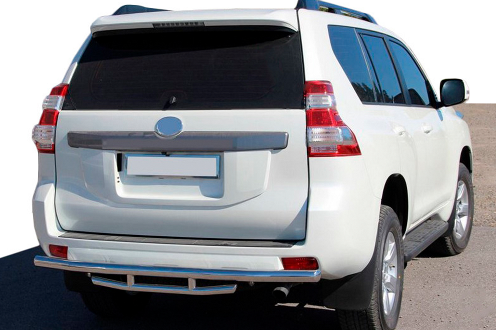 Rear Bar AK002-2v1 (Stainless Steel) for Toyota Land Cruiser Prado 150 2009-2023 - image 1