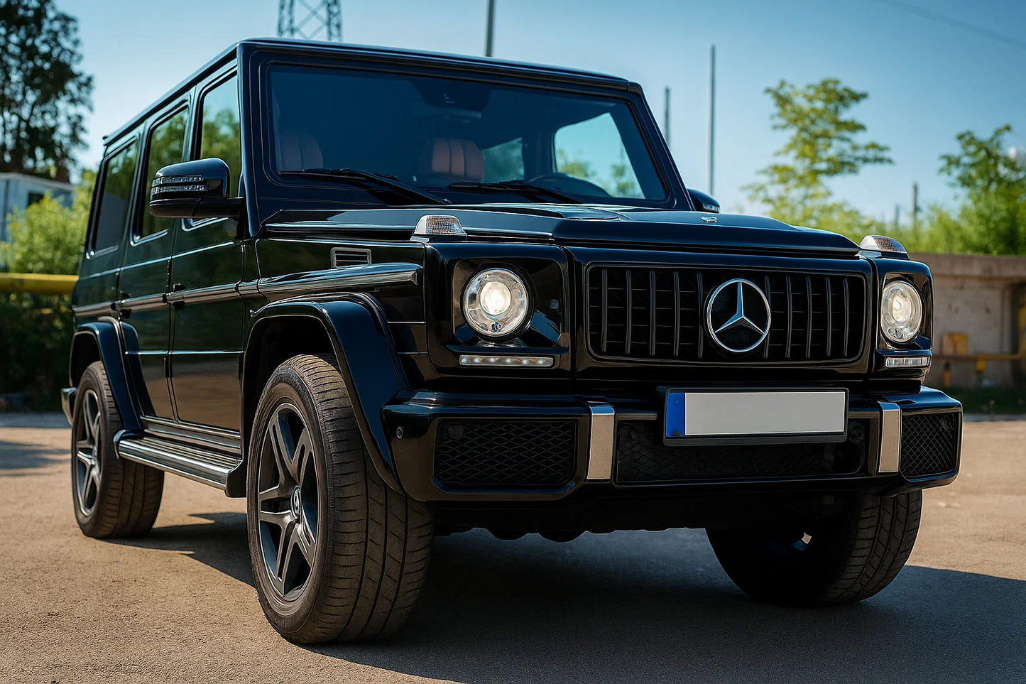 Front Grille (GT Panamericana, without Chrome) for Mercedes G сlass W463 1990-2018 - image 3