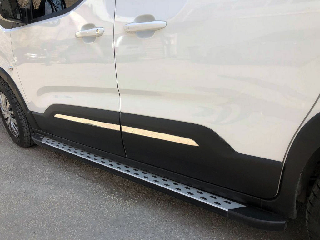 Covers for door molding (stainless steel) for Peugeot Partner/Rifter 2019↗ - image 1